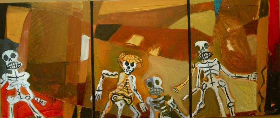 Mexican painting, Dia de Muertos